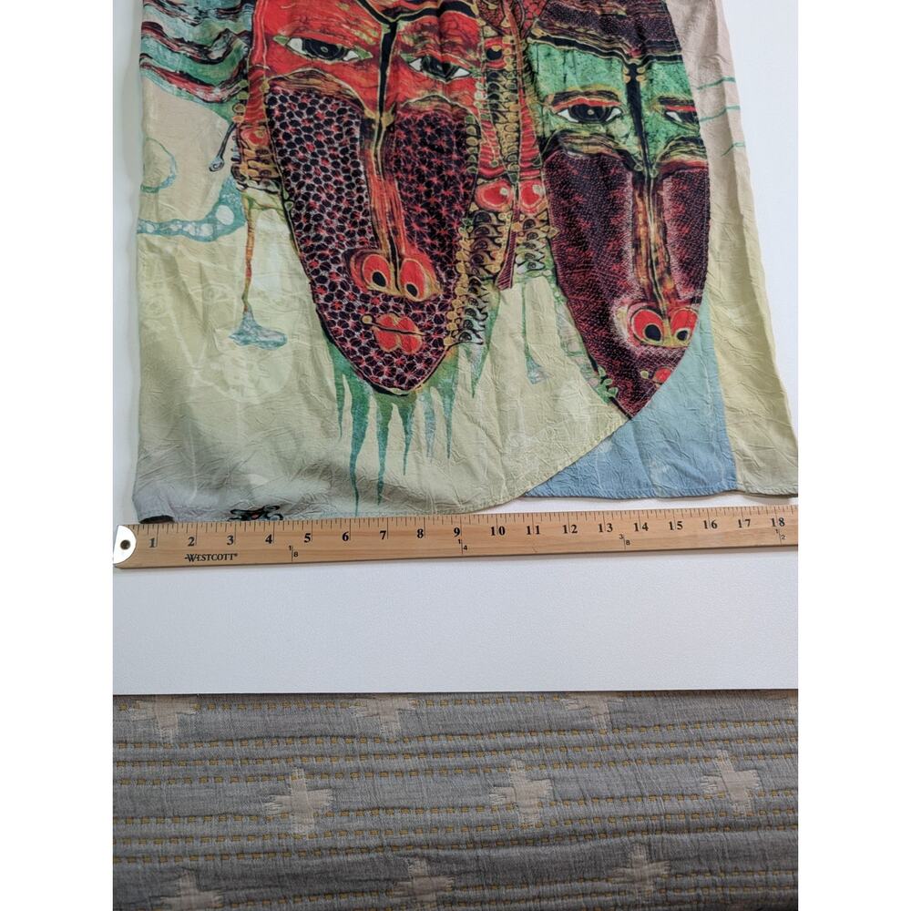 Jam's World Rare Limited Edition Mask Sarong Wrap Skirt Vtg L - Picture 9 of 11